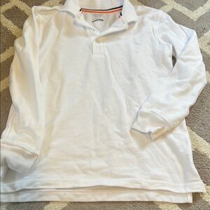 White Long Sleeve Polo Shirt